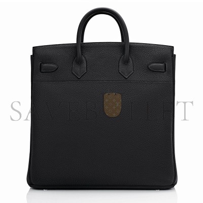 HERMÈS MASTER HAC BIRKIN 40 BLACK TOGO PALLADIUM BAG (40*38*24cm) 